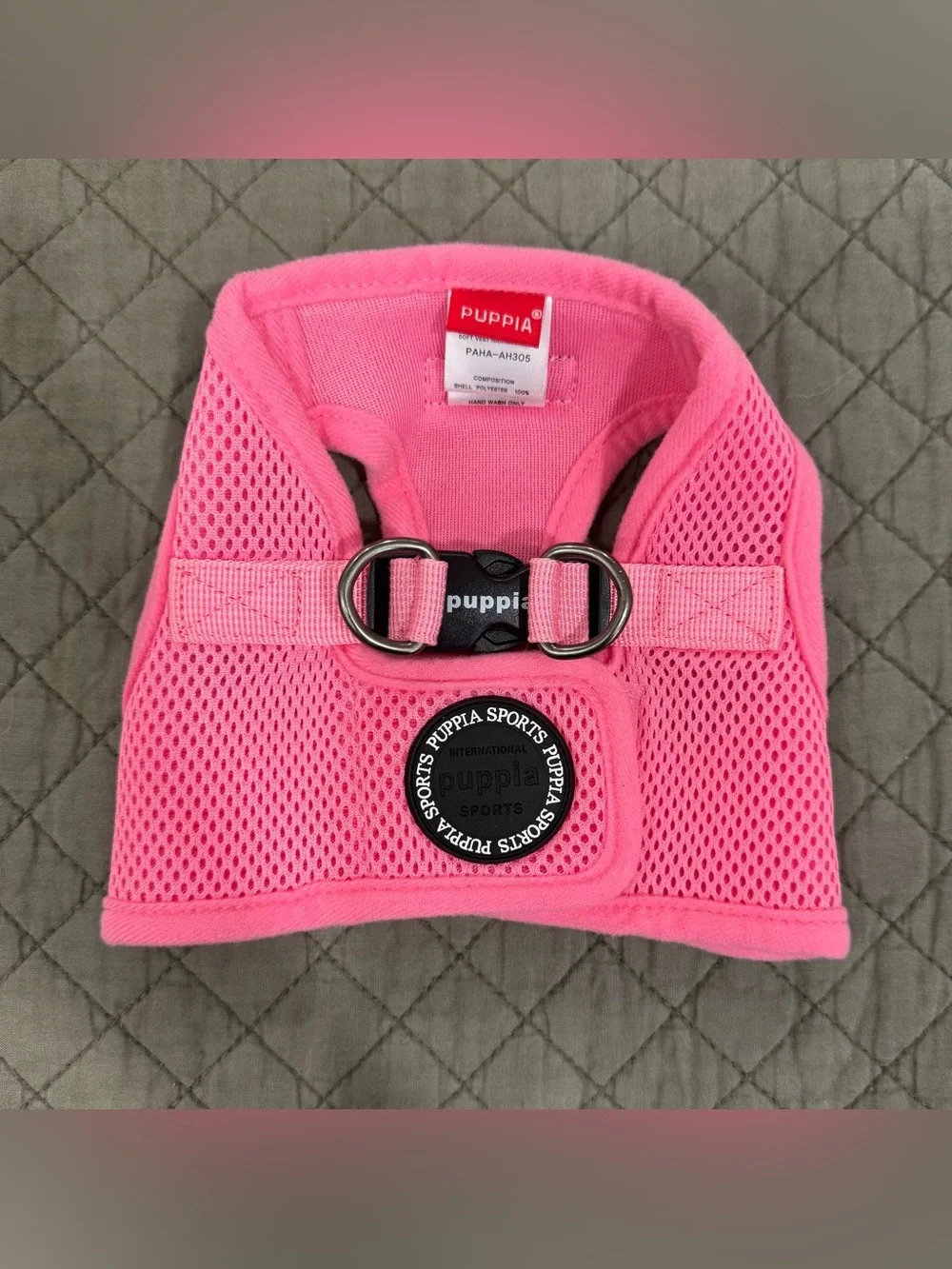 Puppia Pink Mesh Dog Harness Vest – M